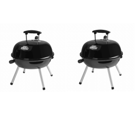 (2 PACK)14.5'' Charcoal Tabletop Portable Grill, with Removable Lid